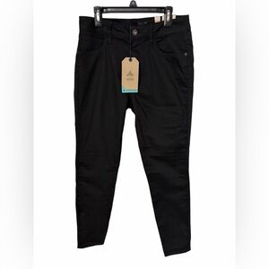 prAna NWT Oday Jean Black Denim Pants Women’s Size 4 Organic 5-Pocket 27” Inseam
